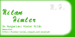 milan himler business card